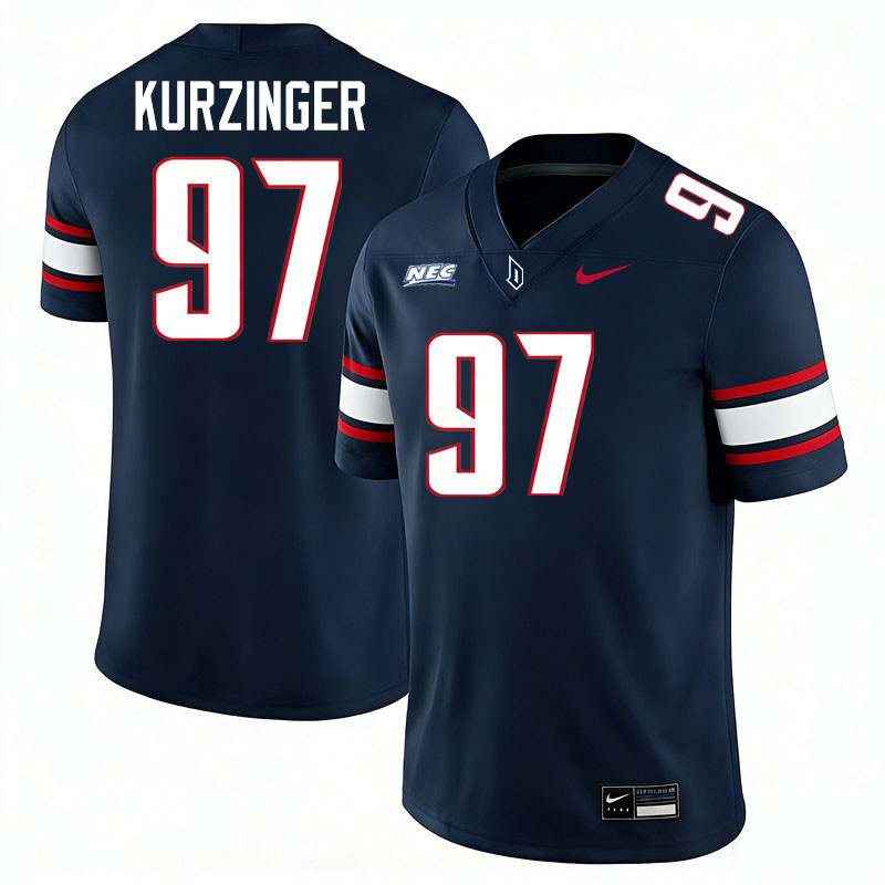 Duquesne Dukes #97 Kevin Kurzinger College Football Jerseys,Uniforms Stitched-Navy